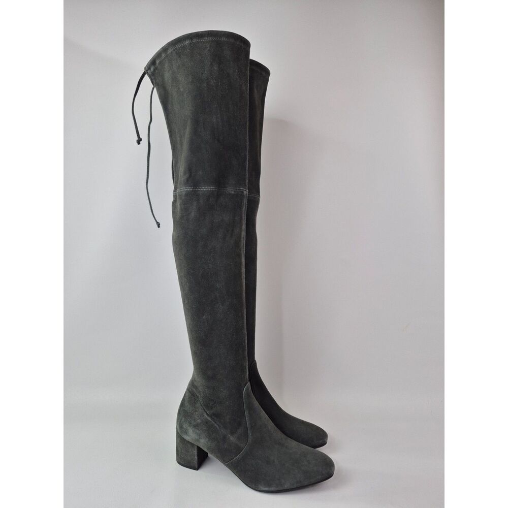Stuart Weitzman Womens Slate Genna City 25 Suede Over The Knee Boot Size 9 S4833
